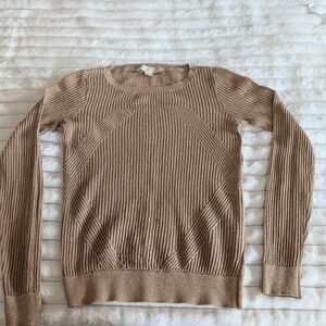 Michael Kors Women's Ribbed Crewneck Sweater - Camel